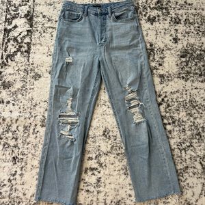 Wild Fable Distressed Denim Highest Rise Straight Jean Size 6